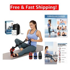 Ergonomic Yoga Foot and Leg Stretch Strap for Pain Relief & Mobility – Red