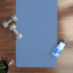 Rubber Yoga Mat – Blue-Gray Color