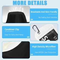 4 Packs 40 inches by 12 inches, Light Blue/Light Grey/Black/Royal Blue