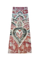Gaiam Foldable Yoga Mat in a red and grey “Icy Paisley” pattern great condition