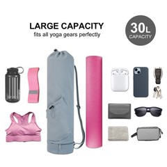 Yoga Mat Bag with Water Bottle Pocket & Wet Pocket for