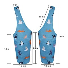 Niagara Yoga Bag – Cat Yoga Pose Mat Carrier with Large & Zipper Pockets, Fit…
