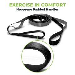 Gradient Fitness Stretching Strap for 12 Count (Pack of 1), Black/Grey
