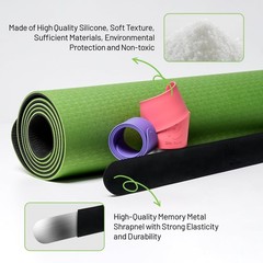 Yoga Mat Tape with Quick Release Firmly Rolled in Seconds 60x5cm Univer…