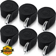 6 Pcs Yoga Strap 8 Ft Stretching Bands D Ring Buckle
