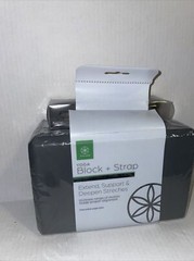 Gaiam Yoga Block + Yoga Strap Combo Set