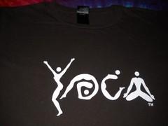 YOGA ASANA POSE LOGO UNISEX WORKOUT PILATES BROWN T-SHIRT 100% COTTON-SMALL-NEW