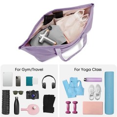 Large Yoga Mat Bag with Shoes Compartment and Wet Pocket Ladies Pilates Gym T…