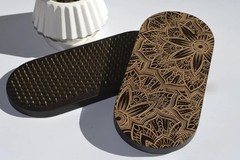 Sadhu Board “Mandala Flowers” Yellow Galvanized Nails 10 mm/0.4 inch