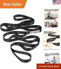 Versatile Non-Elastic Yoga Strap – Enhance Flexibility & Muscle Recovery – 75″