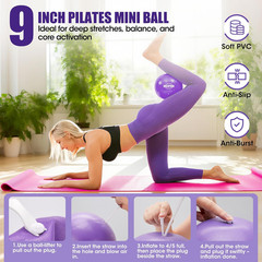 Pilates Essentials Kit for Women, Pilates Ring Set – 14″ Magic Circle with Yoga