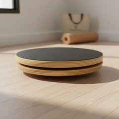 2 Pieces Wooden Pilates Disc Stretching Rotating Disc Posture Correction