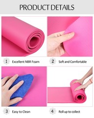 2 Pack Yoga Mats (72×24) 3/8 Inch Thick Exercise Yoga Mat for Home Workout wi…