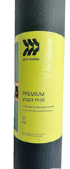 All in Motion Premium Black Yoga Mat–Non-Slip-5mm Cushioned Support, High-Impact