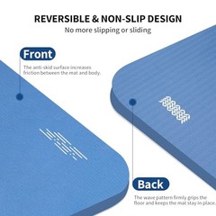 Extra Long TPE Yoga Mat 79″ x 40″ x 1/2″ Thick Non-slip Exercise Mat for Blue