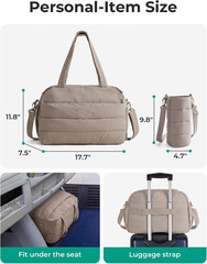 2 Set Gym Bag for Women, Yoga Bag with Water Bottle Holder, Camel | for Yoga Tra