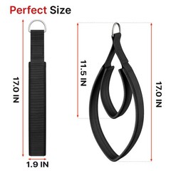 Pilates Loops Compatible with Tonal Smart Home Gym, Soft Pilates Straps – Black