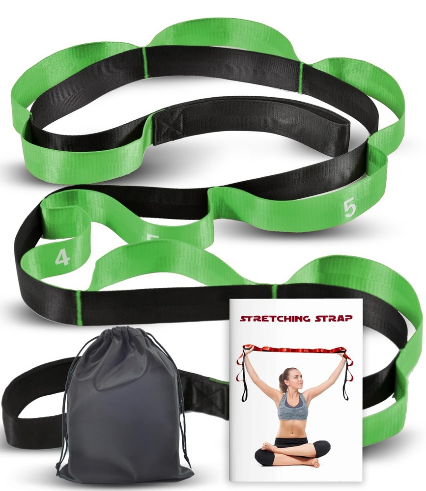 Stretching Strap with Loops for Physical Therapy,Yoga Strap for Stretching,Ho…