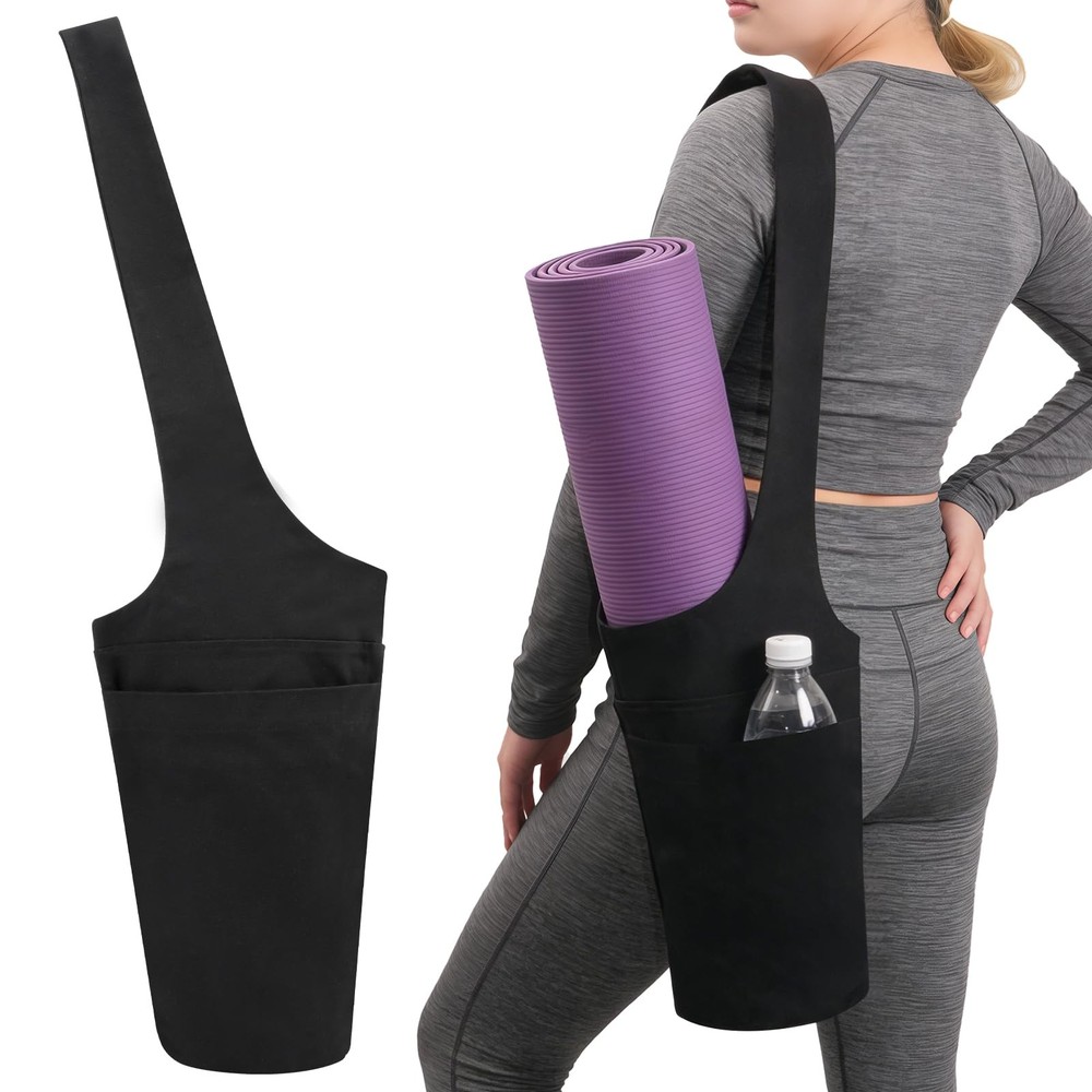 Yoga Mat Bag for , Long Tote Yoga Mat Carrier Holder Bag with Large Size Pock…