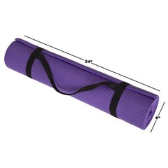 Yoga Mat – Double Sided 1/4-Inch Workout Mat – 71×24-Inch Exercise Mat for Ho…