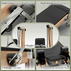 Pilates Reformer Wooden Reformer Pilates Machine Cadillac Trapeze Table Sitting