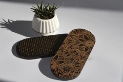 Sadhu Board “Mandala Flowers” Yellow Galvanized Nails 10 mm/0.4 inch