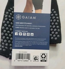 Gaiam Super Grippy Black Yoga Gloves ‘All Grip No Slip’ One Size Fits Most *NEW*
