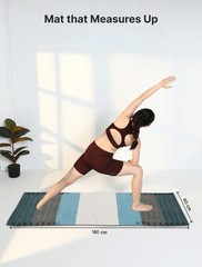 Multicolor Yoga Mat Thick Non Slip Organic Cotton Exercise Workout 2”6 feet mat