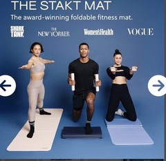 Stakt Original Foldable Yoga Mat Premium Fitness Exercise Mat 69” x 24” New
