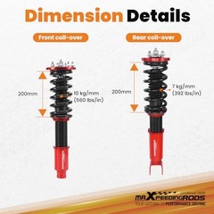 Coilovers for Honda Acoord 2008-2012, for Acura TSX 2009 Accord 2008-2012