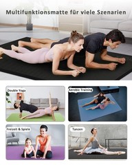 Yoga Mat XXL Non Slip TPE Gym Mat 200x130x1.5cm