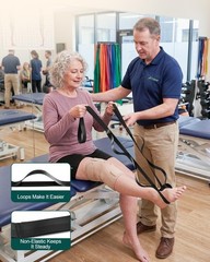 Durable 10-Loop Non-Elastic Stretching Strap for Effective Mobility & Therapy