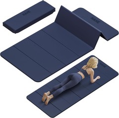 Foldable Yoga Mat,74″Lx32″Wx1/3″Thick,Folding Exercise Mat,Non-slip Wide Pilates