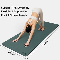 Extra Thick 10mm Yoga Mat – Non-Slip TPE Fitness Mat for Yoga, Pilates & Work…