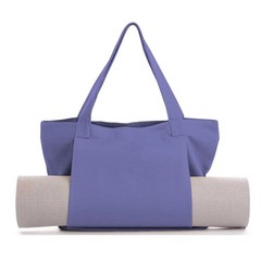 Canvas Yoga Tote Bag with Exterior Sleeve for Yoga Mat; 5 Colors to Choose from