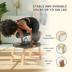 Safe Yoga Headstand Trainer – Lightweight PU and Wood Bench for All Levels