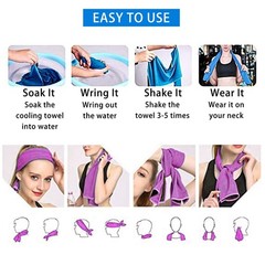 Ponpon 30pcs Cooling Towel Ice Towels for Neck Small, 30 Packs