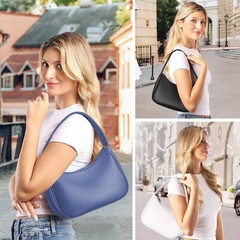 Women’s Shoulder Bags, Small Hobo Tote Elegant Clutch Purse with Zipper Closure