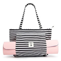 Yoga Bags for Women with Yoga Mats Bags Carrier Carryall Canvas Tote stripes