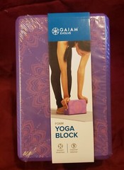 NEW! EVOLVE by GAIAM Foam Yoga Block Purple Patterned Pilates Meditation Balance