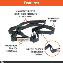 Static Stretch Strap, 6 ft. Long – Durable Woven Tool for Home Fitness & Gym …