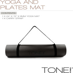 Yoga Mat 1/4″ Thick Non Slip Exercise & Pilates Mat for Home Workouts with Carry