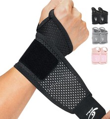 HiRui 2-Pack Ultra-Thin Mesh Wrist Wraps – Breathable, Adjustable Wrist Suppo…