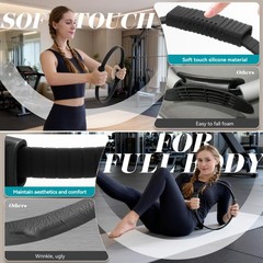 SUBCULTUREPICK Pilates Ring, Silicone Magic Rings, Lightweight Black