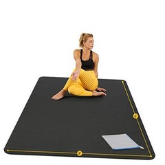 Large Yoga Mat 6’x4’x8mm Extra Thick, Durable, Eco-Friendly, Non-Slip &