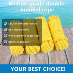 Dock Lines Boat Lines for Docking with Loop Double Braided Marine Mooring