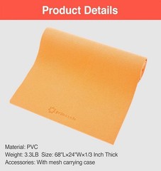 Yoga Mat with Carry Strap for Yoga Pilates Fitness and Floor Workout at Home …