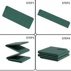 Foldable Yoga Mat 75″ x 31″, 6mm 74“L*31W”*0.24“T Dark Green+Dark Green Grey