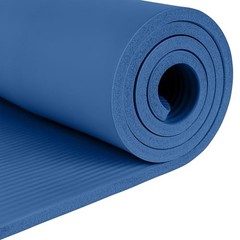 Solana Yoga Mat Thick 1/2in Non-Slip Workout Mat with Denim Blue 1/2 inch