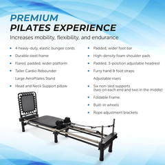 Reformer Home Workout Equipment, Pilates Machine W/Resistance